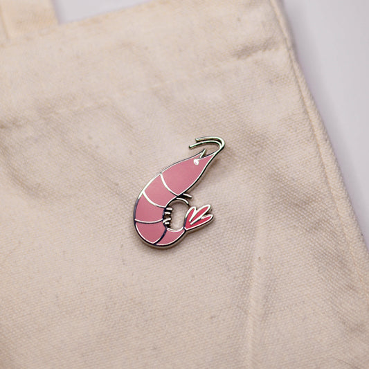 Prawn Enamel Pin