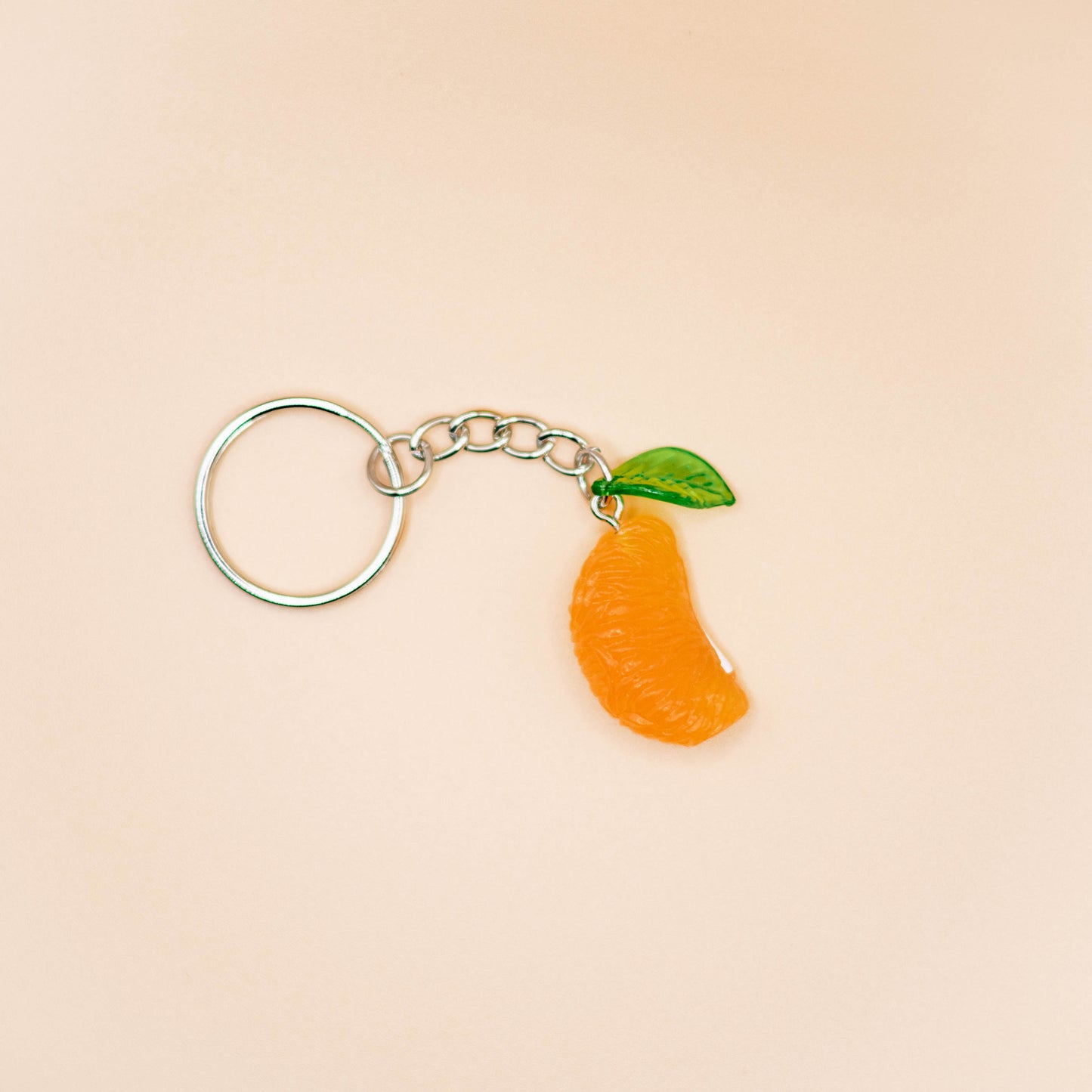 Tangerine Slice Keychain