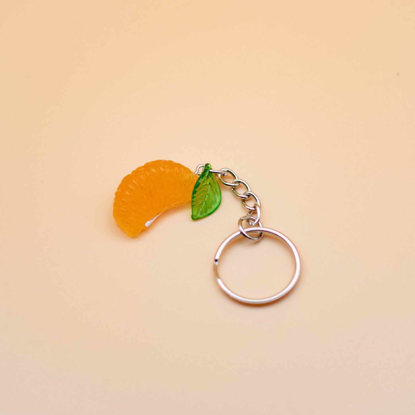 Tangerine Slice Keychain