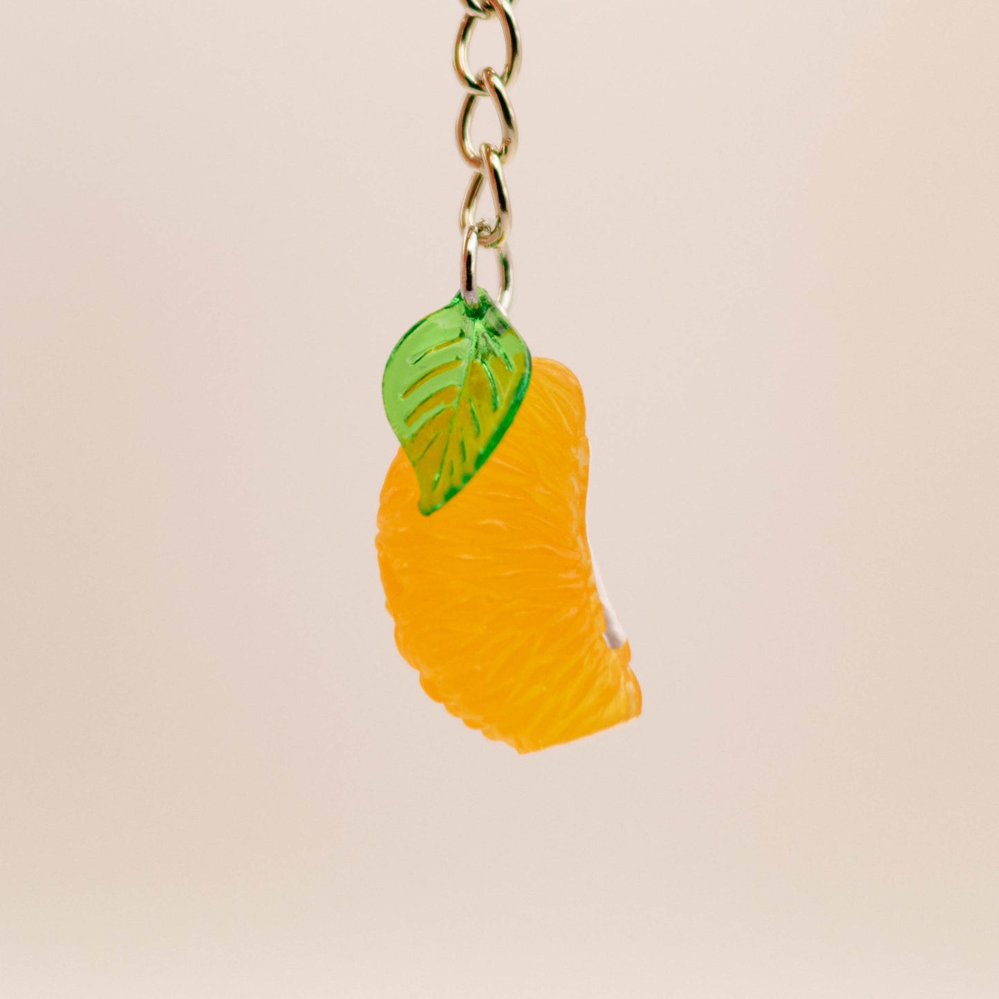 Tangerine Slice Keychain